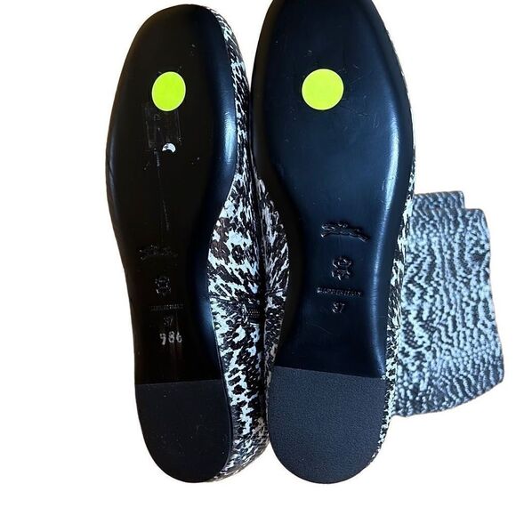 New Longchamp Leather Knee High Boots In Black/White - Picture 11 of 14